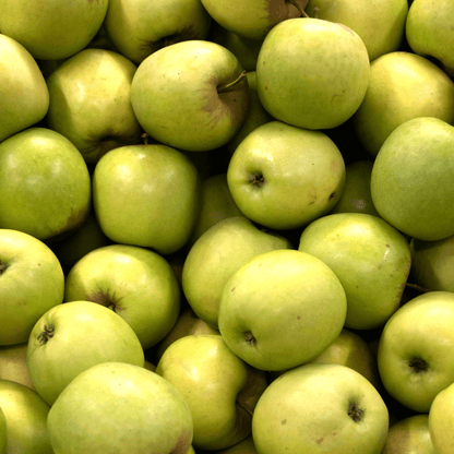 Golden Delicious apple, one of the most popular apples for fresh eating, with a sweet, juicy taste.
